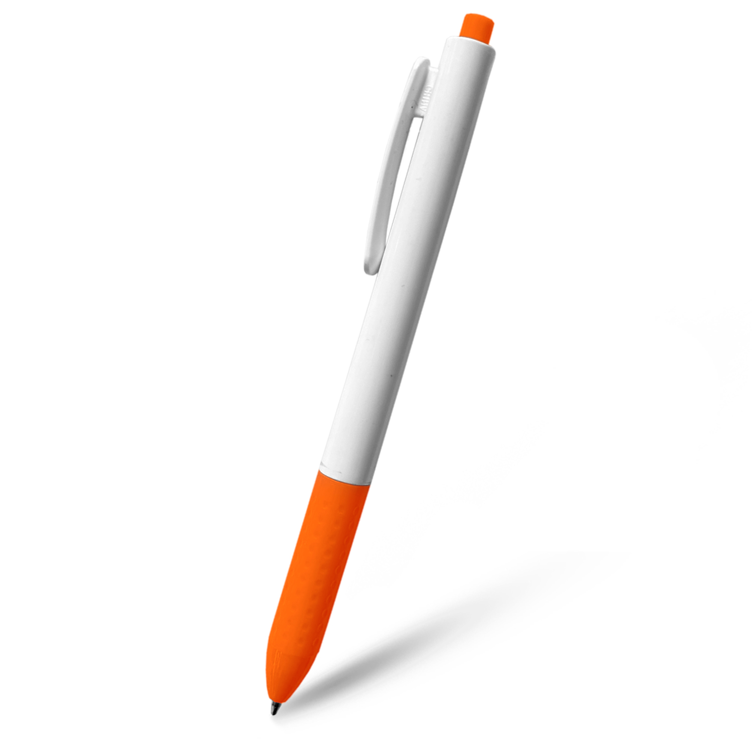 BOLIGRAFO CLICK PLUS BLANCO CON NARANJA